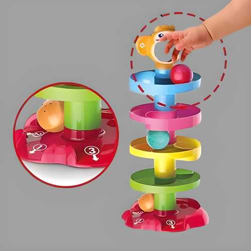 5 Layer Ball Drop and Roll Swirling Tower for Baby