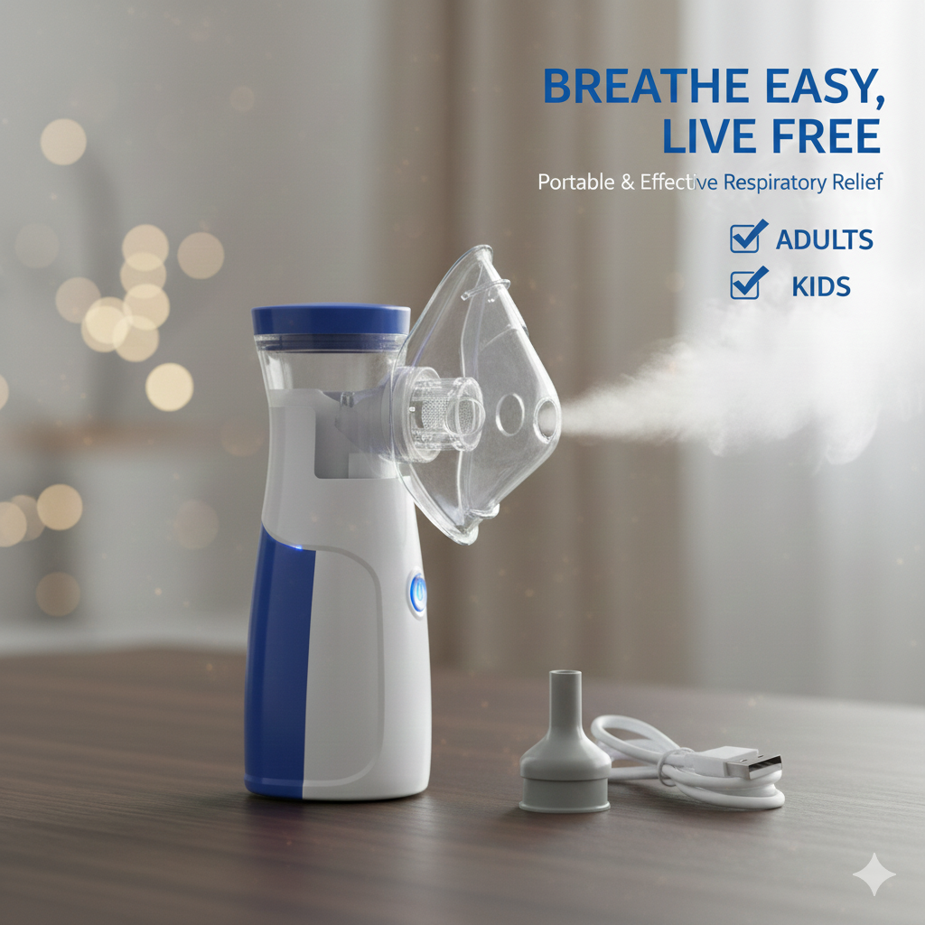 Portable Ultrasonic Rechargeable Mesh Nebulizer Machine